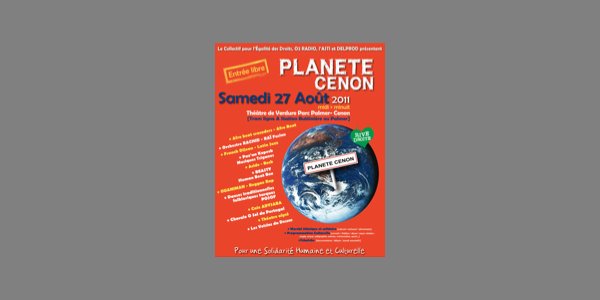 Image:27 août : Cauri vous invite à la 11è édition de Planète Cenon